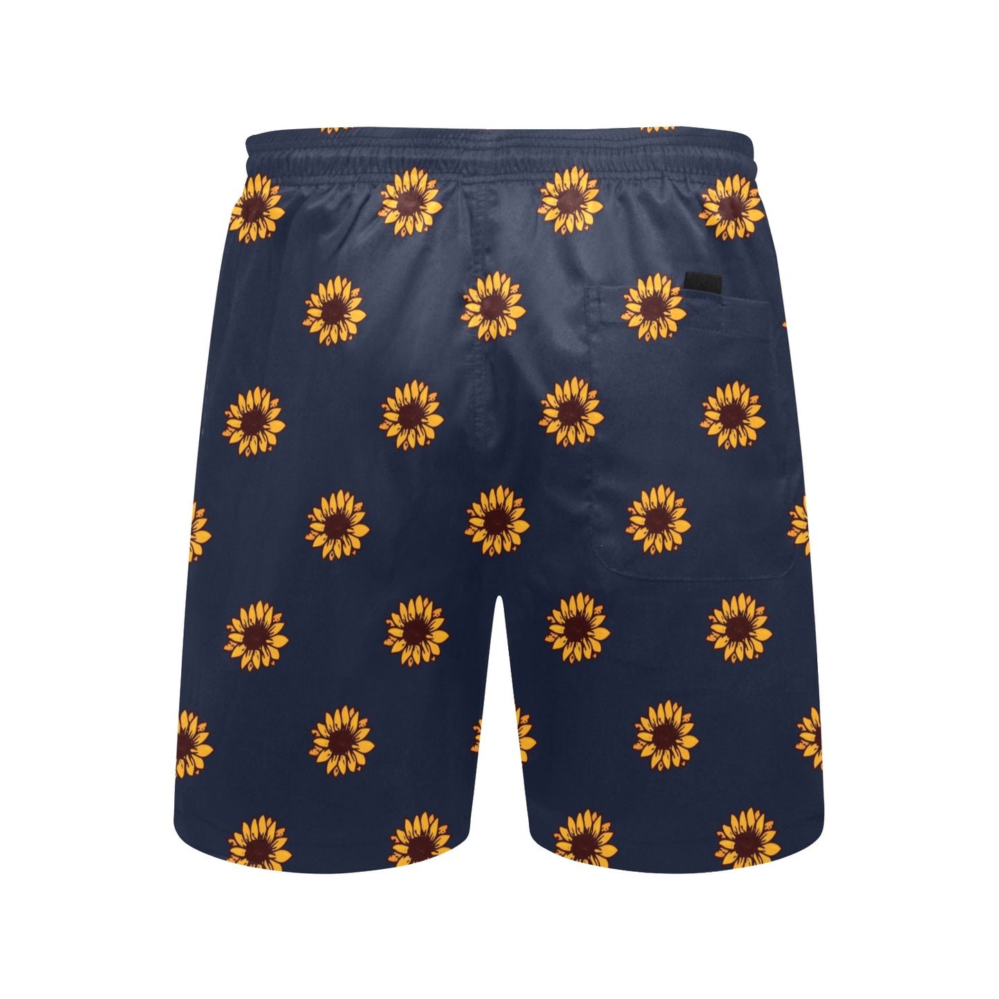 Sunflower Print Design LKS304 Men's Swim Trunks Beach Shorts