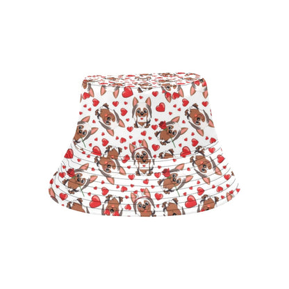 Silky Terriers Heart Print Design LKS302 Unisex Bucket Hat