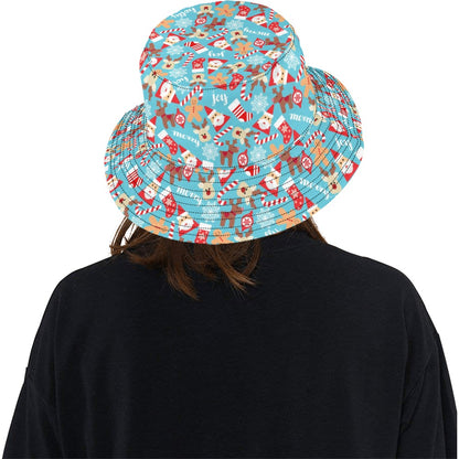 Santa Christmas Themed Print Design LKS306 Unisex Bucket Hat