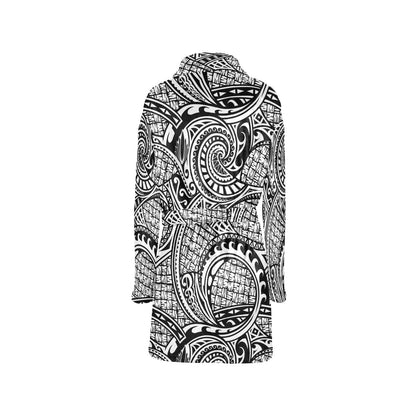 Polynesian Tribal Pattern Women's Fleece Robe