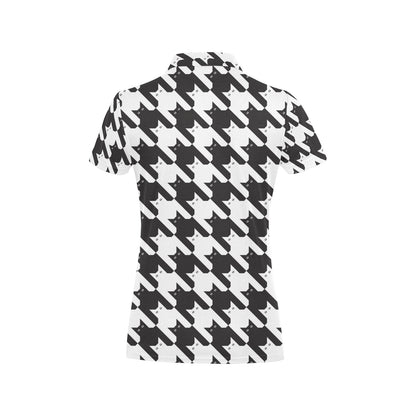 Cat HoundstoothPattern Print Design 01 Women's Polo Shirt