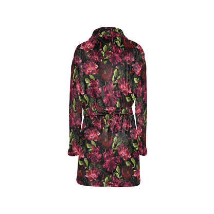 Iris Pattern Print Design IR03 Women's Fleece Robe