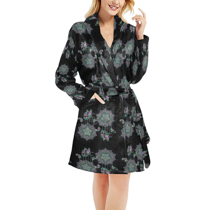 Dream Catcher Colorful Hand Draw Women's Fleece Robe
