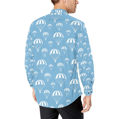 Skydiver Print Design LKS305 Men's Long Sleeve Dress Shirt