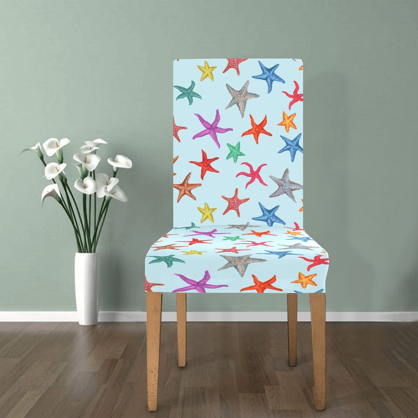 Starfish Print Design LKS402 Dining Chair Slipcover