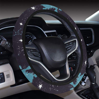 Zodiac Print Design LKS303 Steering Wheel Cover with Elastic Edge
