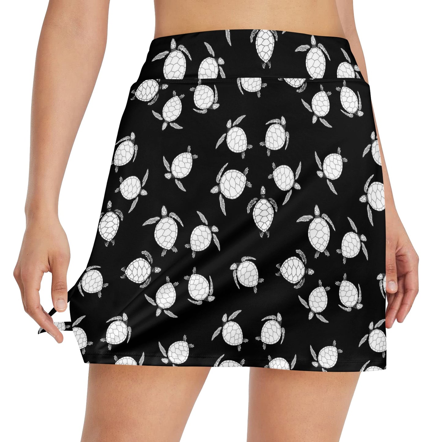 Sea Turtle Print Design LKS303 17" Golf & Pickleball Skort with Pockets