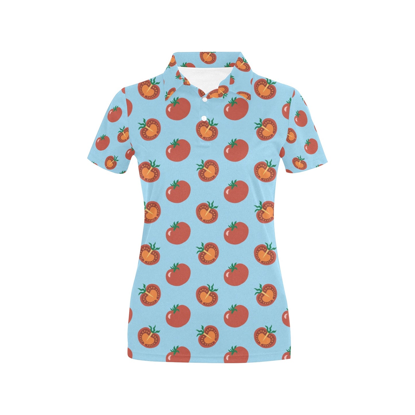 Tomato Print Design LKS304 Women's Polo Shirt
