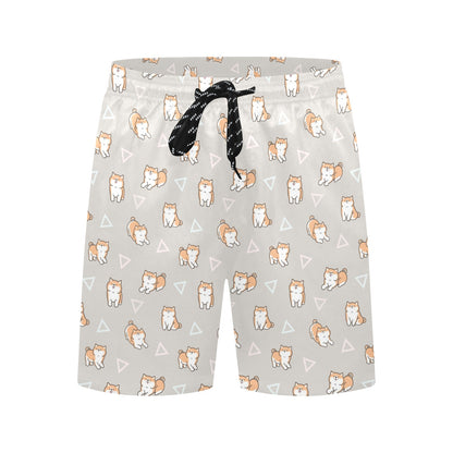 Shiba Inu Print Design LKS307 Men's Swim Trunks Beach Shorts