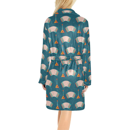 Accordion Print Design LKS402 Women's Fleece Robe