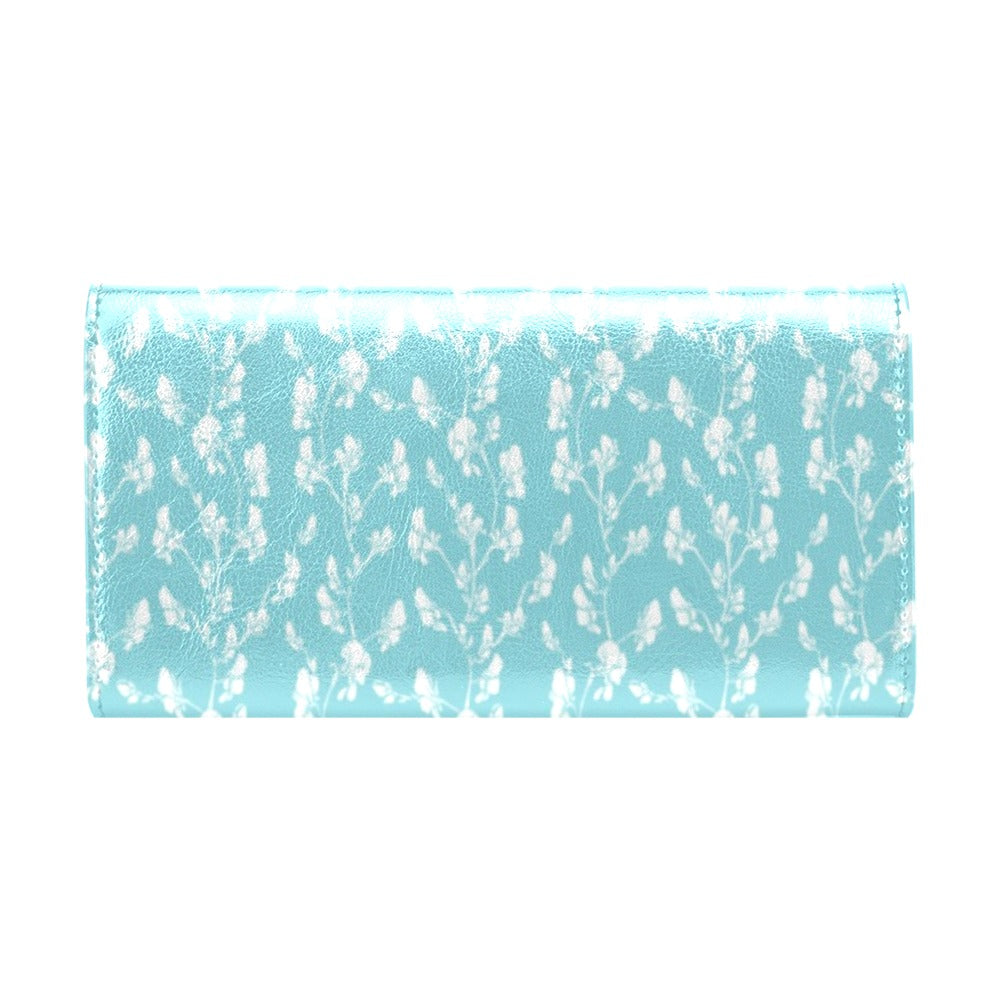 Sweet Pea Print Design LKS302 Women's Trifold Wallet