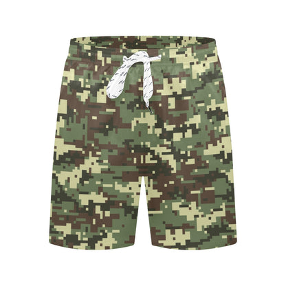 ACU Digital Army Camouflage Men's Swim Trunks Beach Shorts