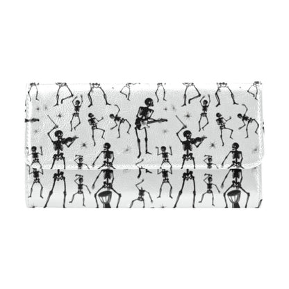Skeleton Music Player Print Design LKS303 Women's Trifold Wallet