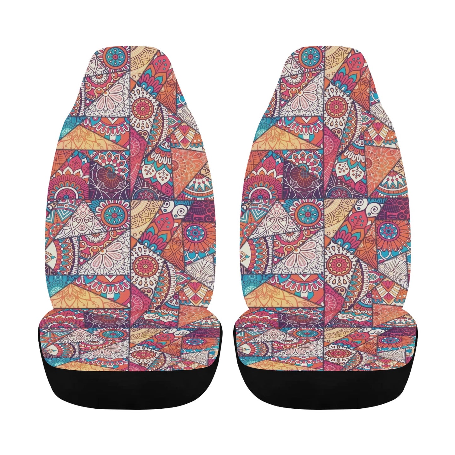 Patchwork Print Design LKS401 Car Seat Covers