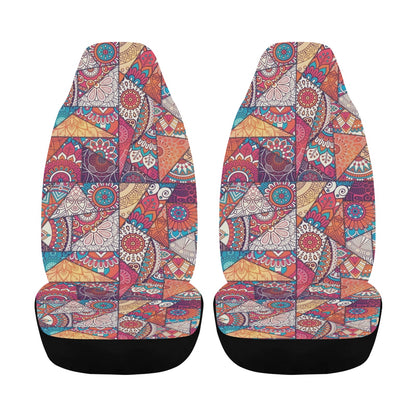 Patchwork Print Design LKS401 Car Seat Covers