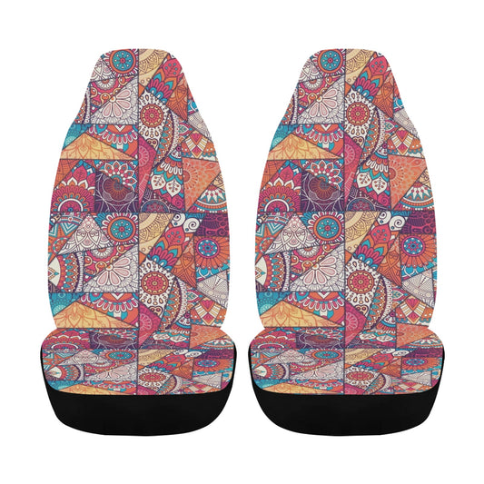 Patchwork Print Design LKS401 Car Seat Covers