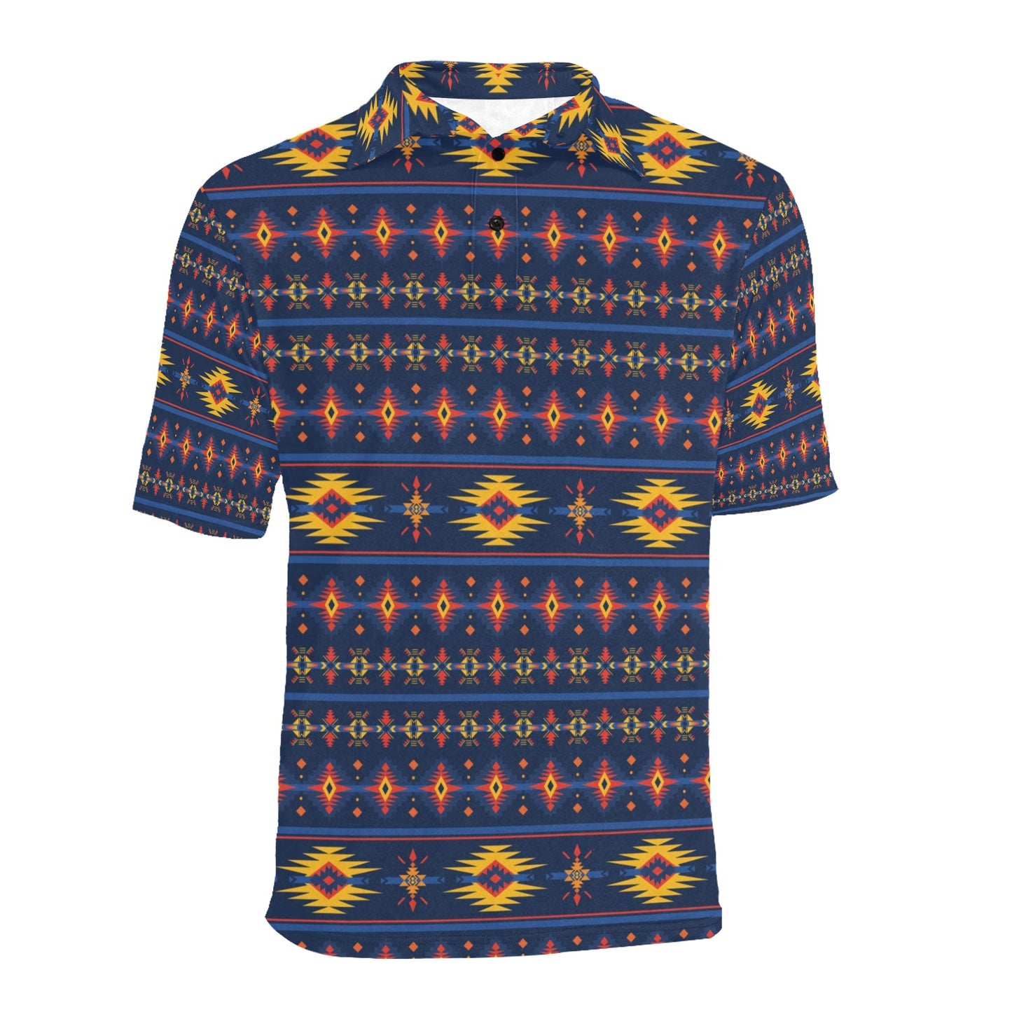 Southwest Pattern Print Design LKS306 Men Polo Shirt