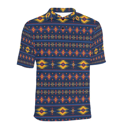 Southwest Pattern Print Design LKS306 Men Polo Shirt