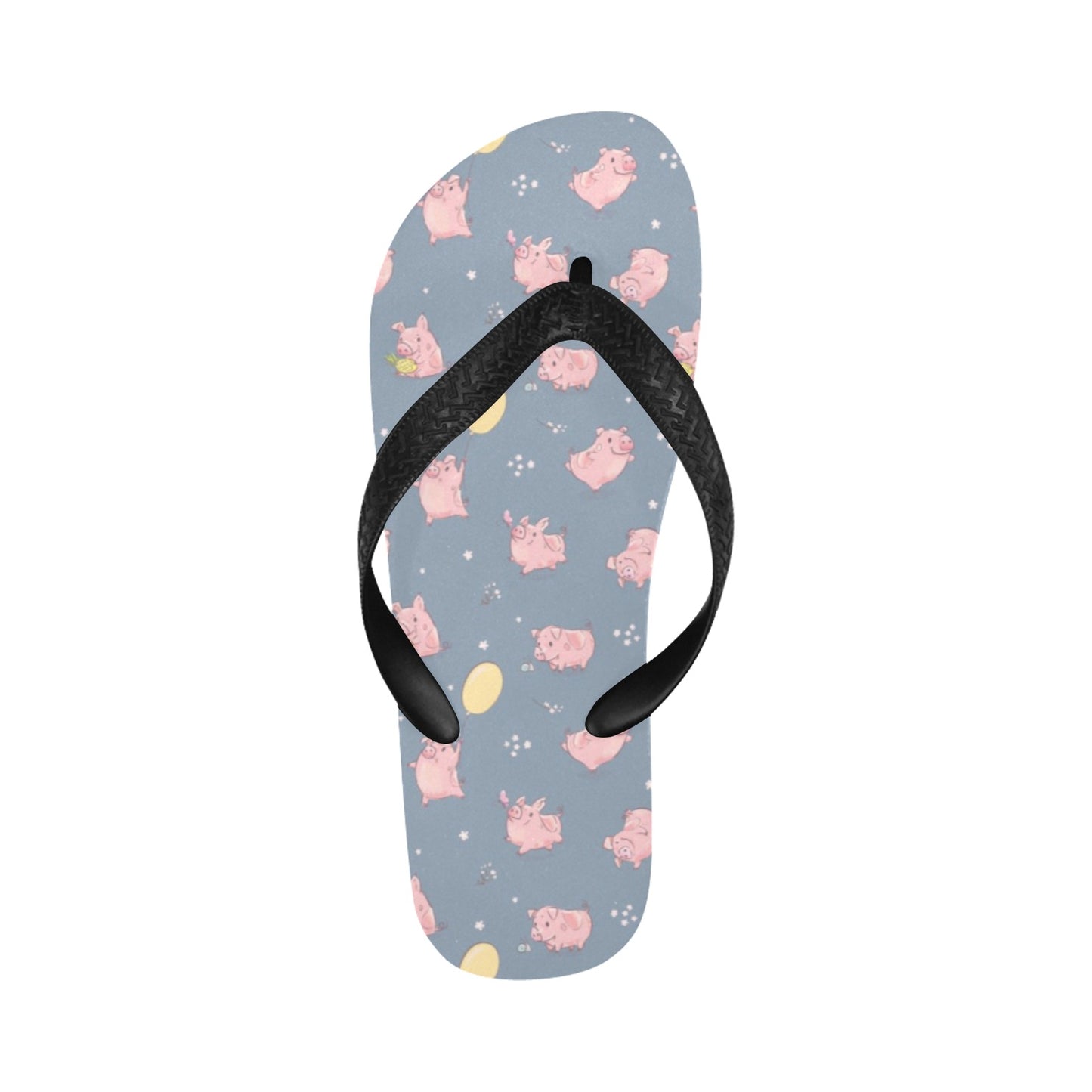 Pig Print Design LKS405 Flip Flops