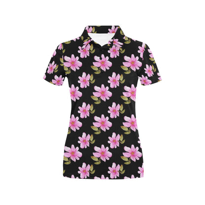 Magnolia Pattern Print Design MAG06 Women's Polo Shirt