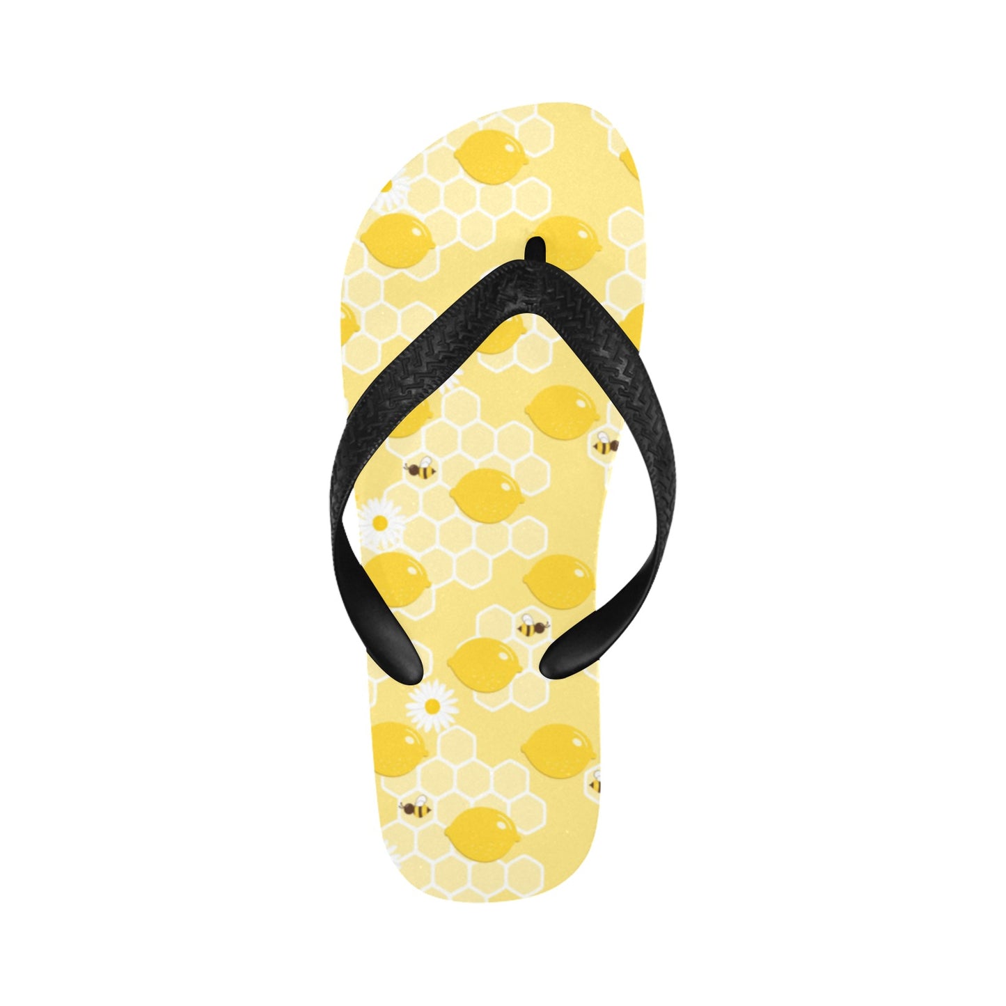 Honey Bee Honeycomb Print Design LKS3010 Flip Flops