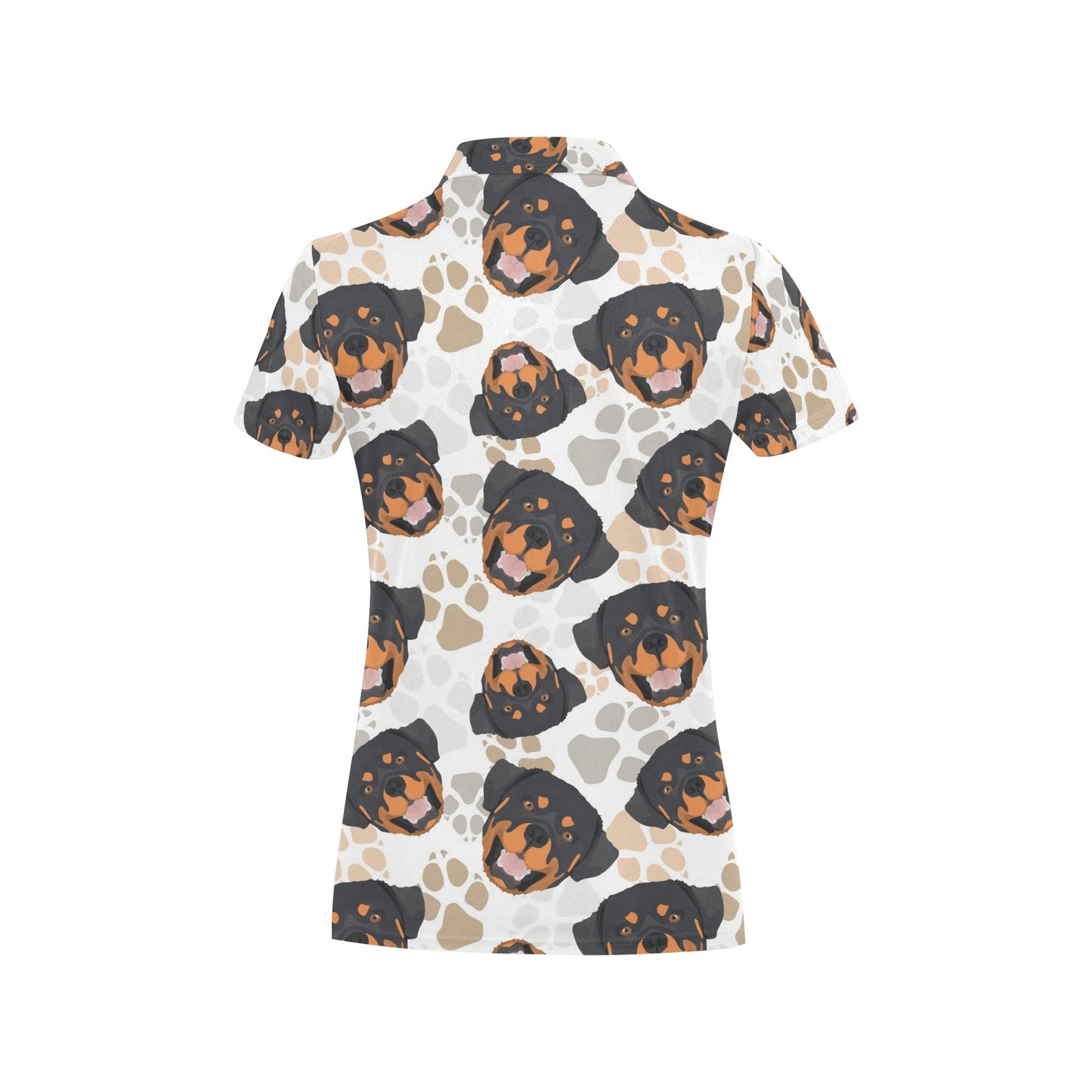 Rottweiler Pattern Print Design A03 Women's Polo Shirt