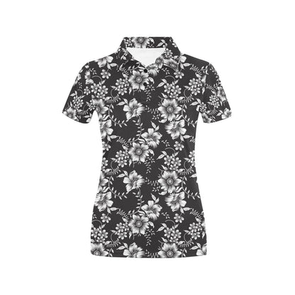 Gerberas Pattern Print Design GB02 Women's Polo Shirt