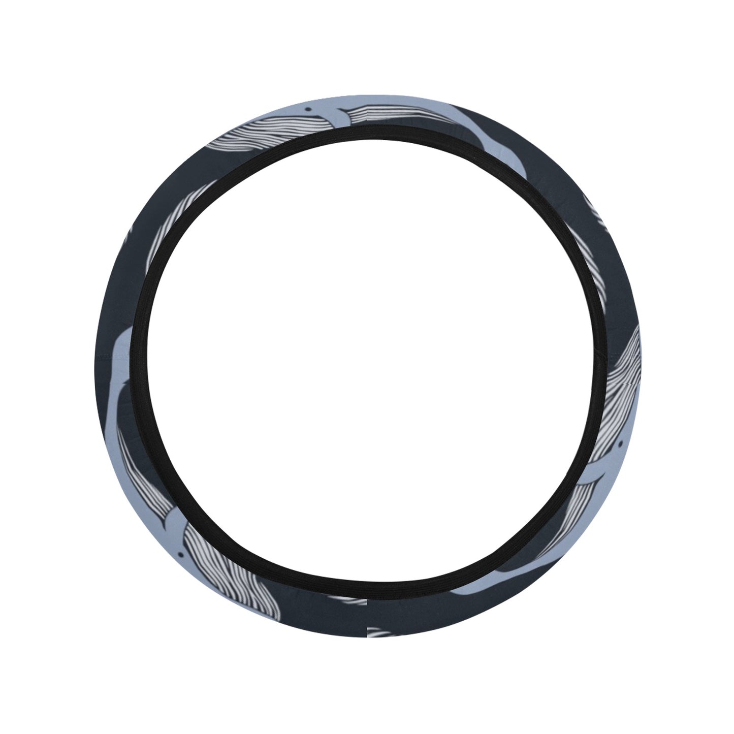 Whale Print Design LKS301 Steering Wheel Cover with Elastic Edge