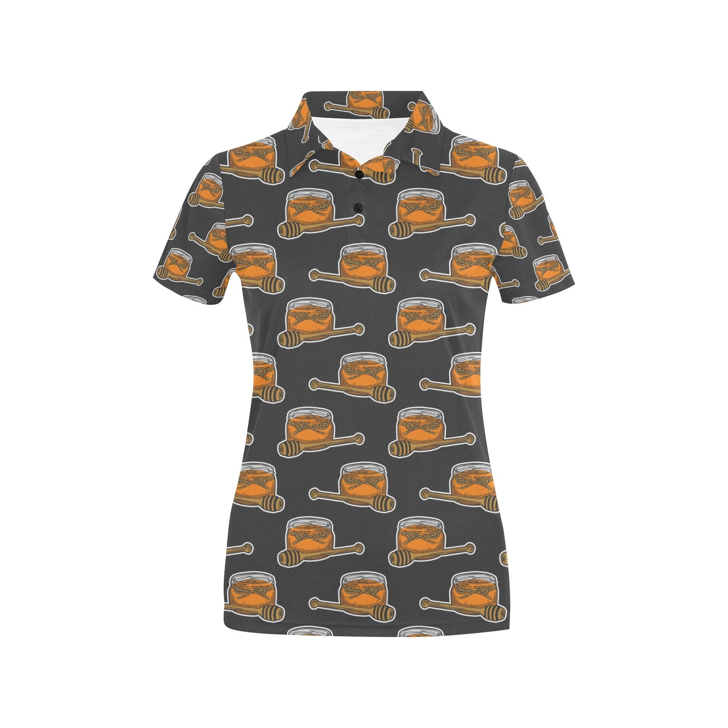 Honey Bee Print Design LKS305 Women's Polo Shirt