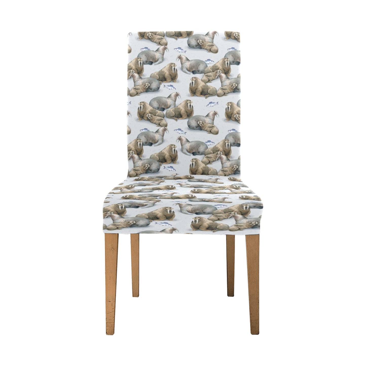 Walrus Print Design LKS401 Dining Chair Slipcover