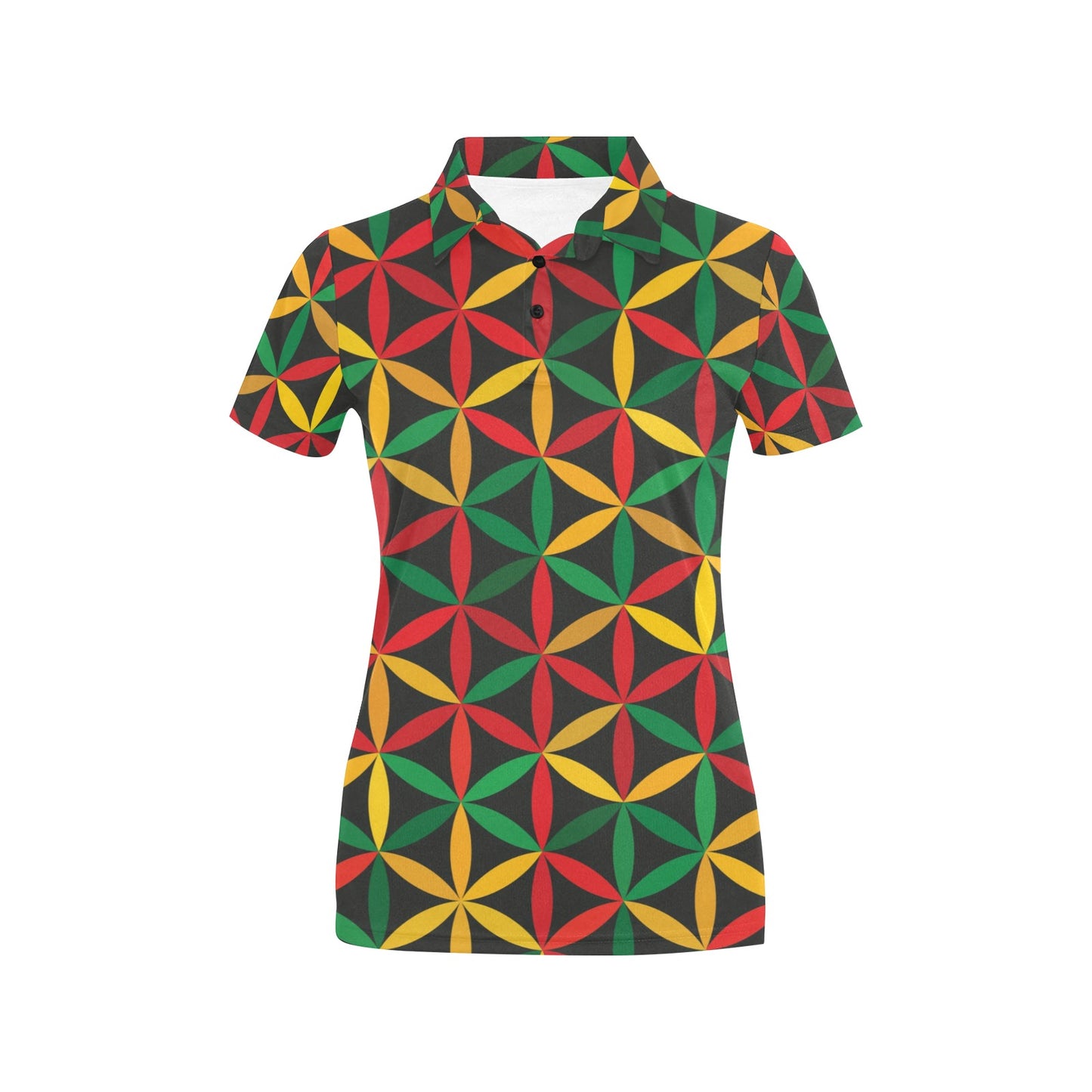 Rasta Pattern Print Design A04 Women's Polo Shirt