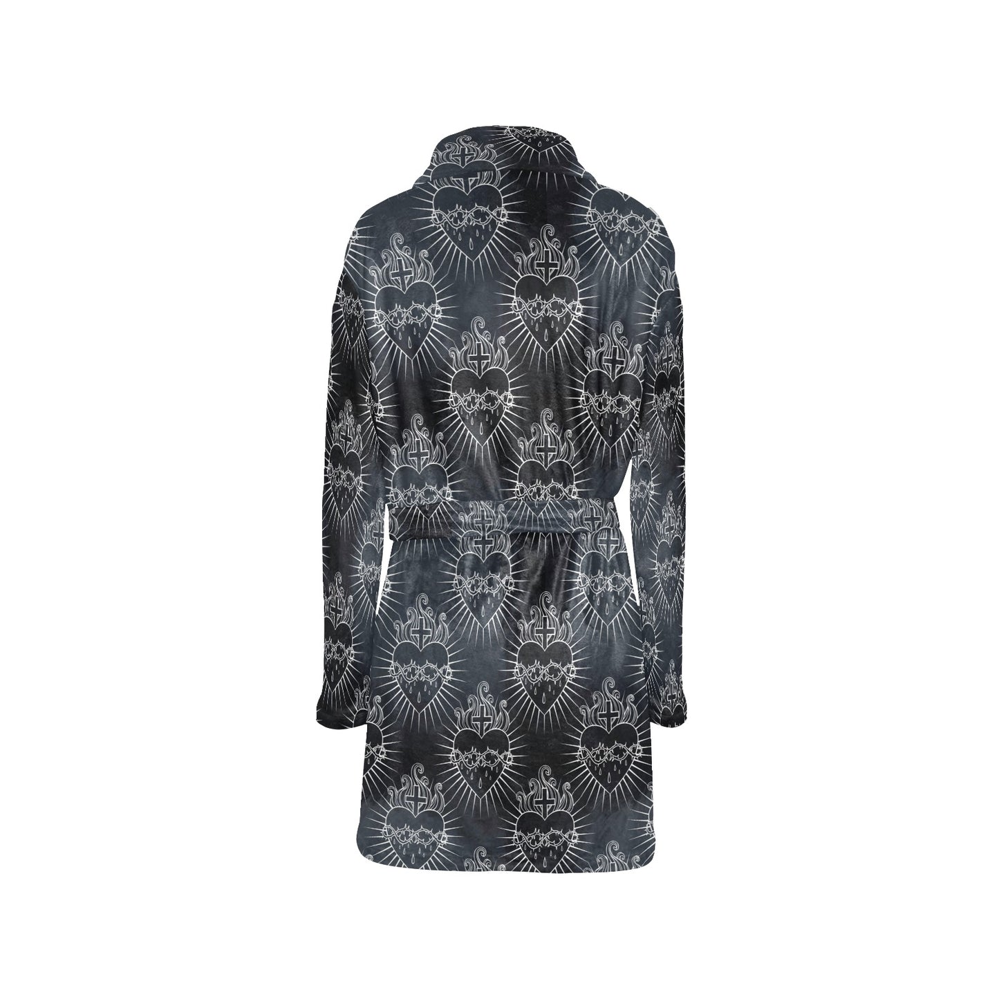 Christian Heart Tattoo Style Women's Fleece Robe