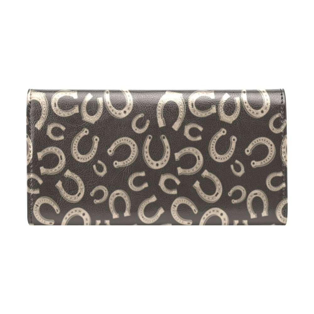Horseshoe Print Design LKS303 Women's Trifold Wallet