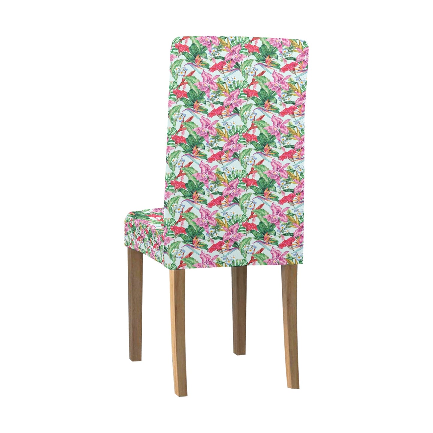 Tropical Flower Print Design LKS304 Dining Chair Slipcover