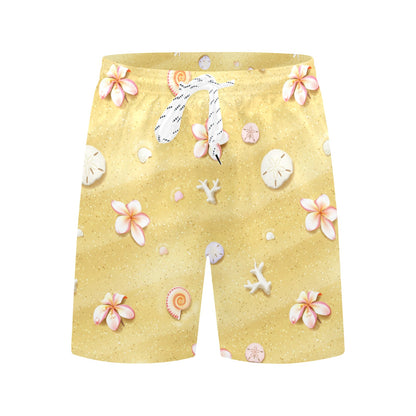Beach Theme Print Men's Swim Trunks Beach Shorts