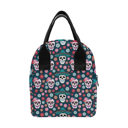 Sugar Skull Print Design LKS308 Insulated Lunch Bag