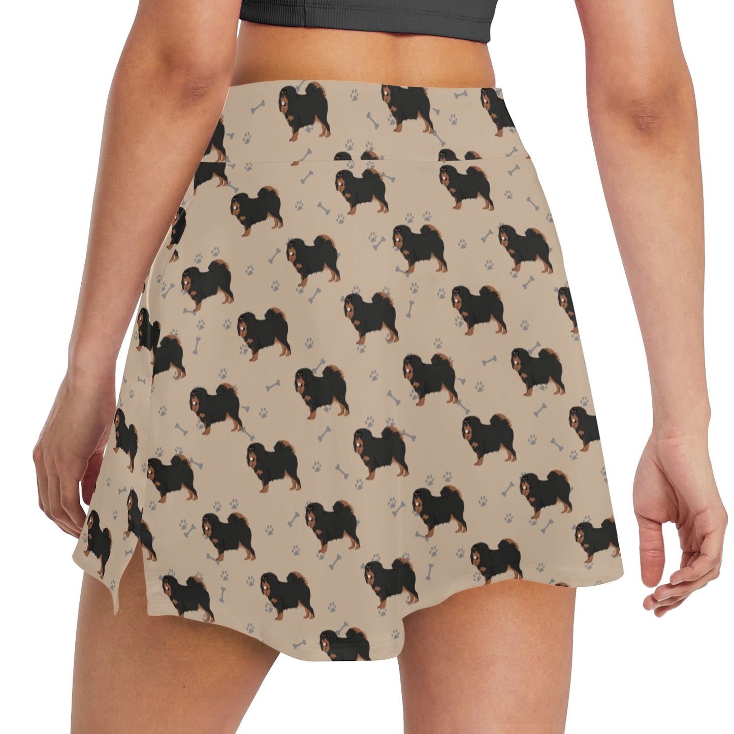 Tibetan Mastiffs Print Design LKS301 17" Golf & Pickleball Skort with Pockets