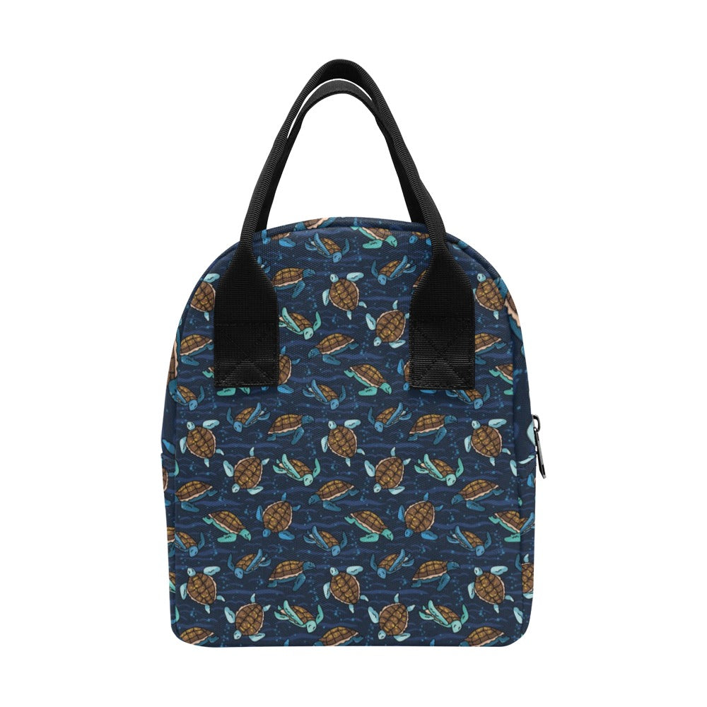 Sea Turtle Print Design LKS3011 Insulated Lunch Bag