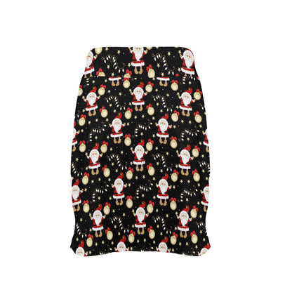 Santa Christmas Themed Print Design LKS307 17" Golf & Pickleball Skort with Pockets