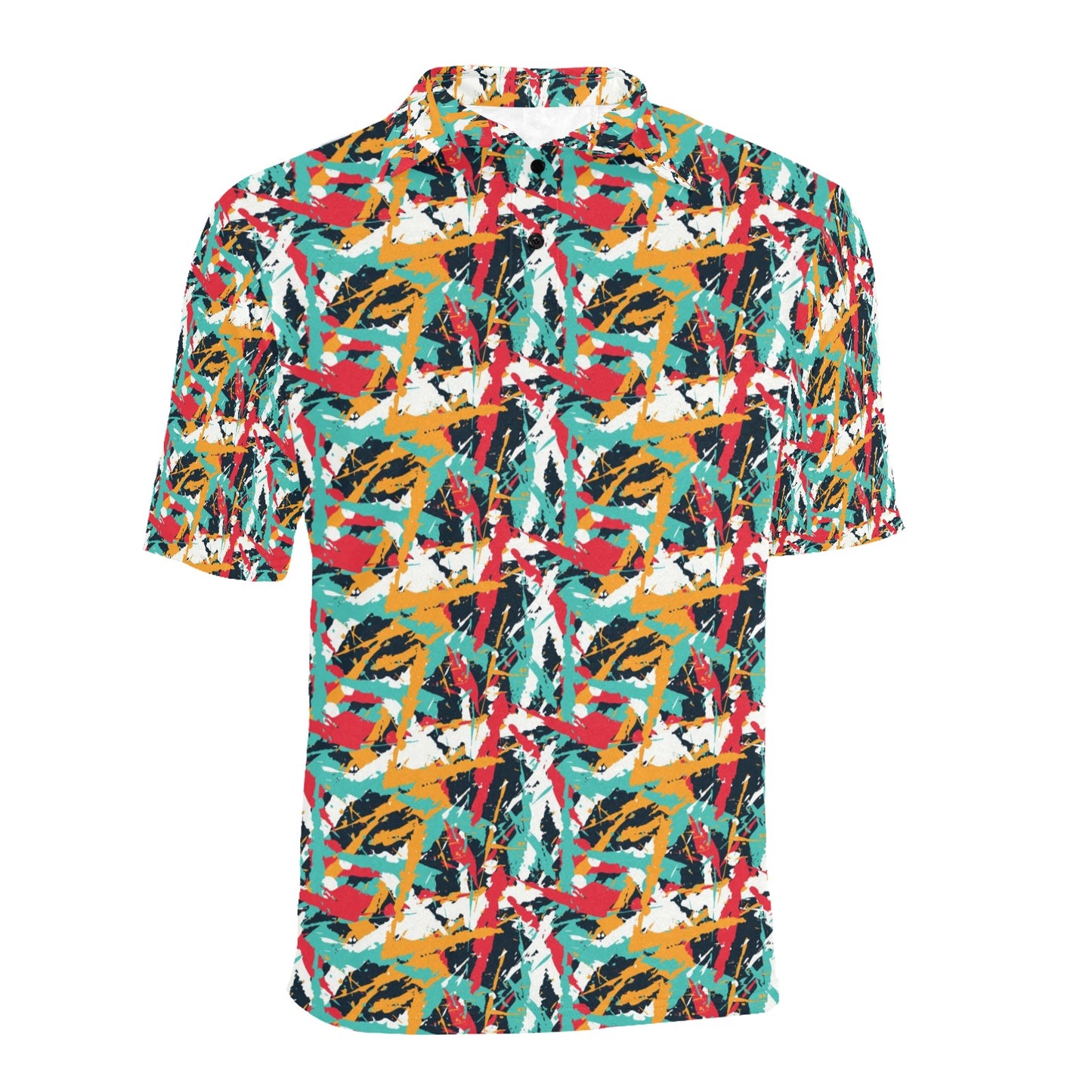 Splatter Print Design LKS304 Men Polo Shirt