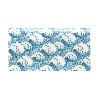 Wave Japan Style Print Design LKS304 Women's Trifold Wallet