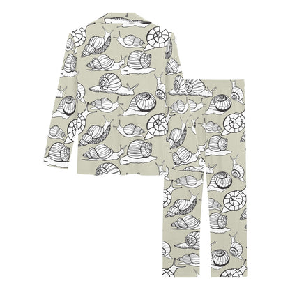 Snail Pattern Print Design 03 Women's Long Pajama Set