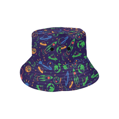 UFO Space Rocket Print Design LKS302 Unisex Bucket Hat