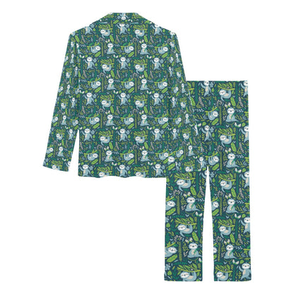Sloth Print Design LKS304 Women's Long Pajama Set