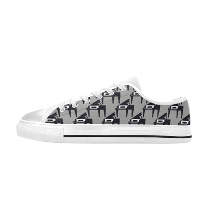 Piano Print Design LKS404 Women's White Low Top Shoes