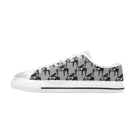 Piano Print Design LKS404 Women's White Low Top Shoes