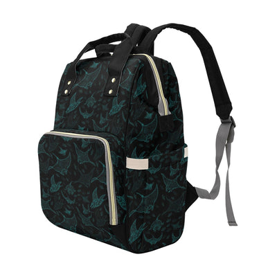 Manta Ray Print Design LKS402 Diaper Bag Backpack