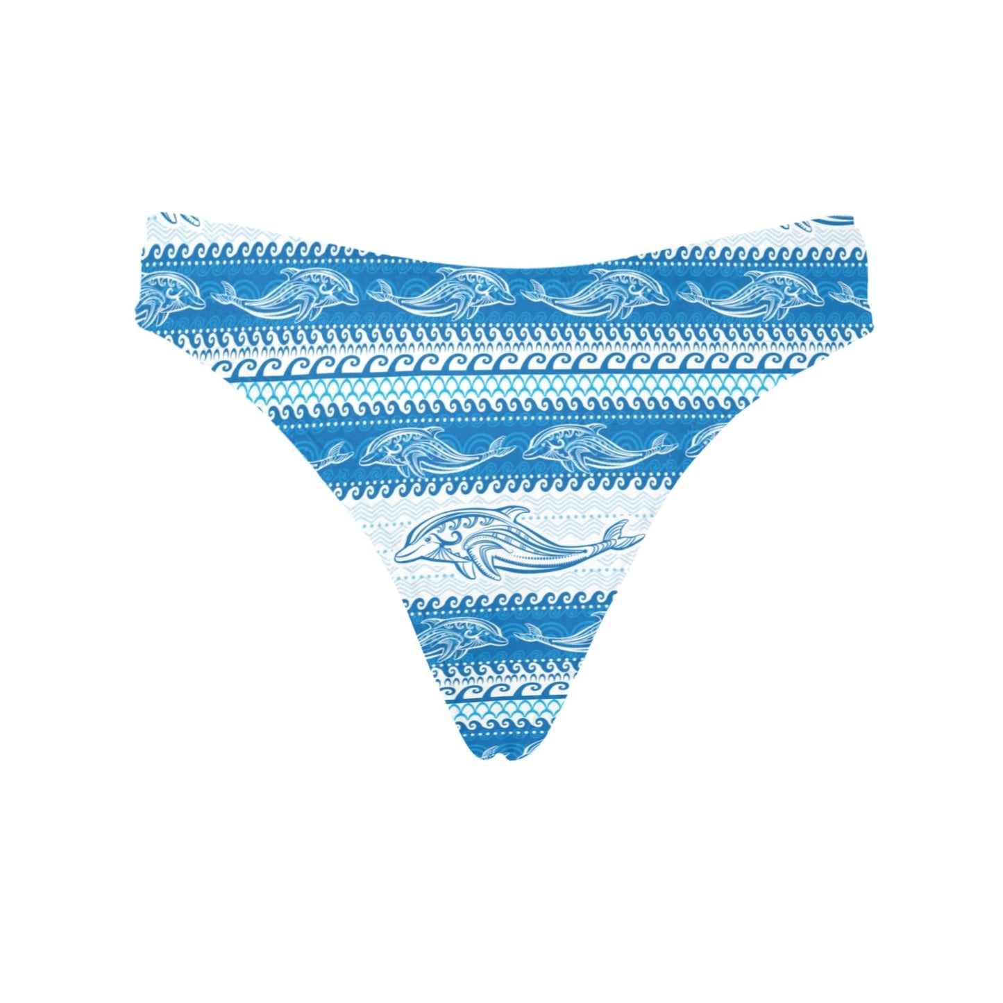 Dolphin Tribal Print Pattern Women's Thongs