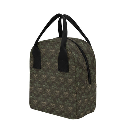 Skull Camo Style Print Design LKS308 Insulated Lunch Bag
