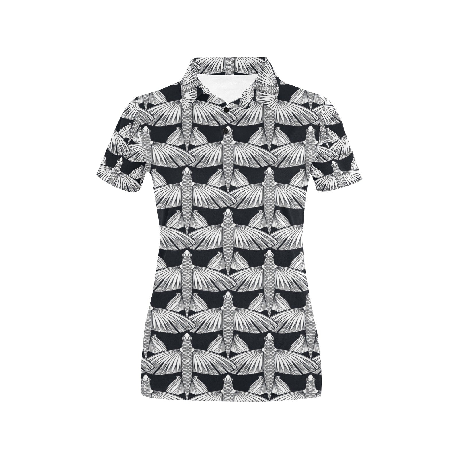 Flying Fish Pattern Print Design 03 Women's Polo Shirt